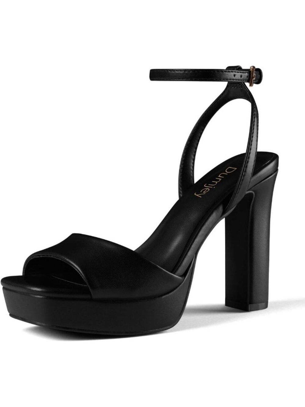Stylish Open Toe Chunky Platform Heels with Ankle Strap - Women's High Heels